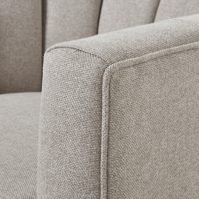 Oatmeal Twill Swivel Chair