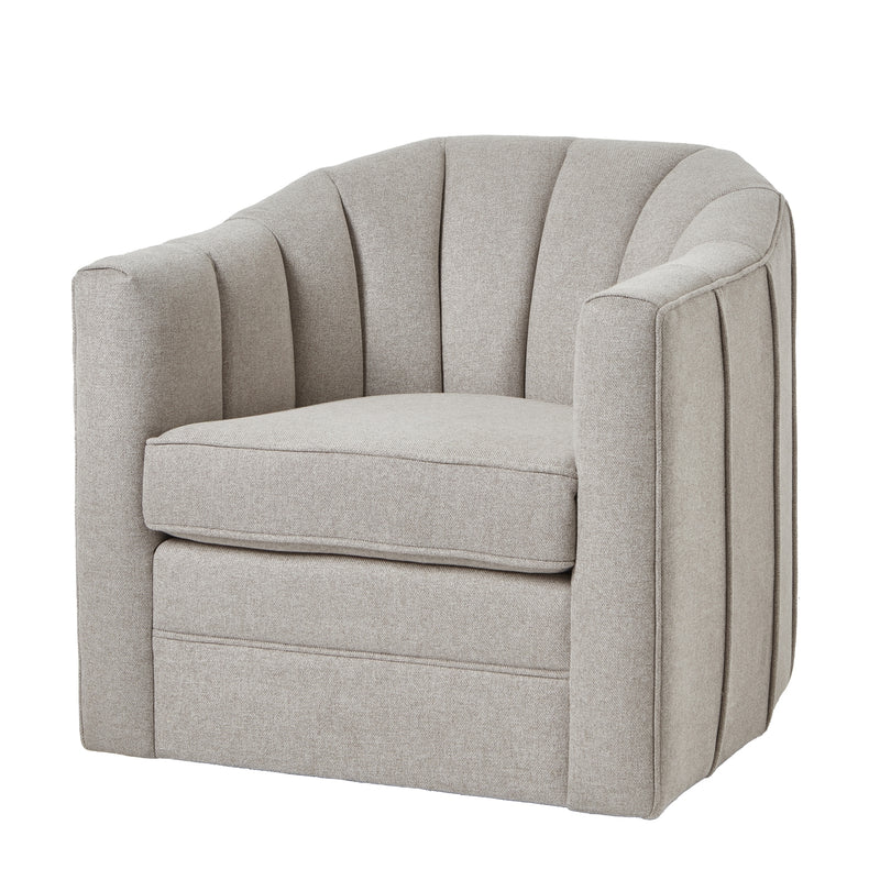 Oatmeal Twill Swivel Chair