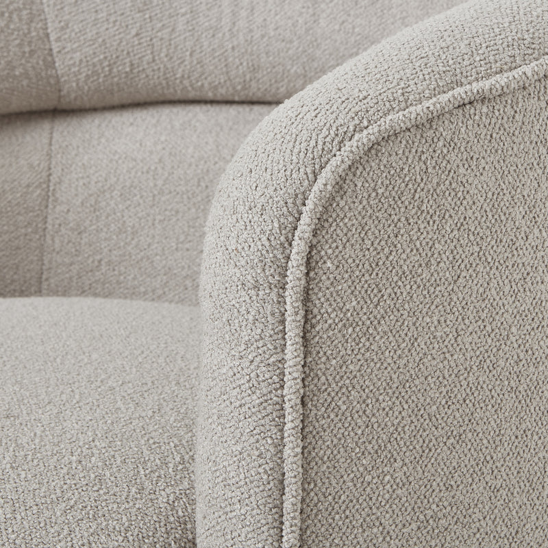 Cream Curved Swivel Chair