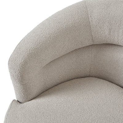 Cream Curved Swivel Chair