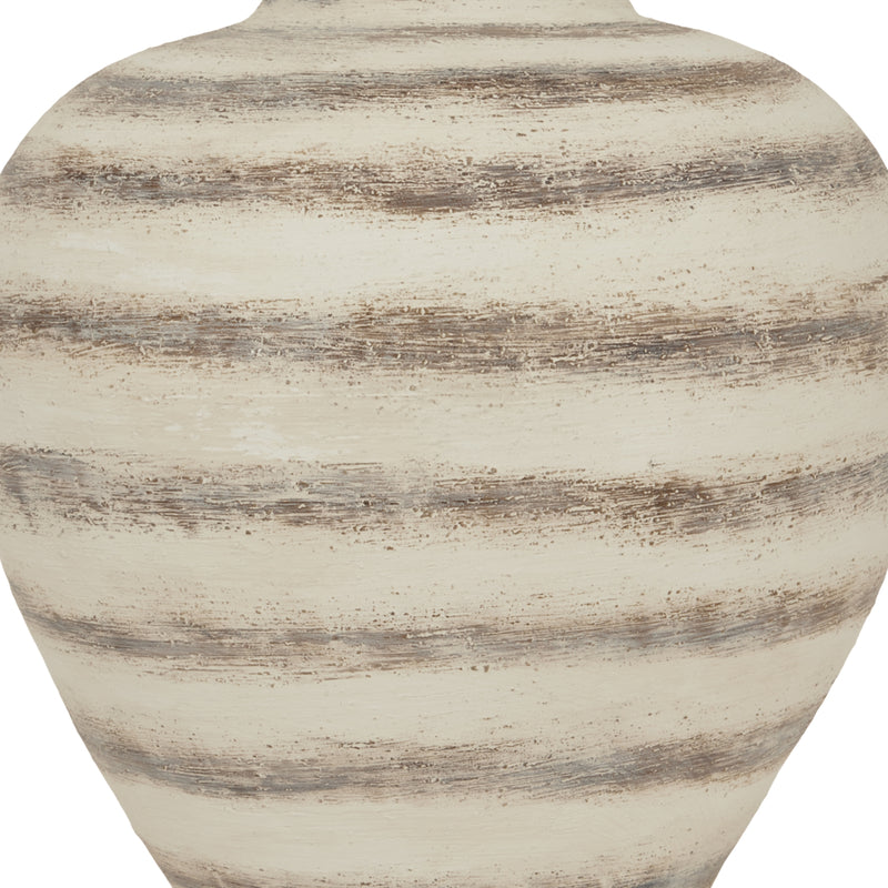 Large Neutral Stripe Amfora Vase