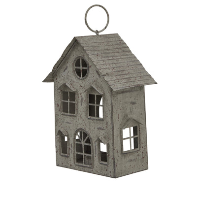 Rustic Metal House Tealight Holder