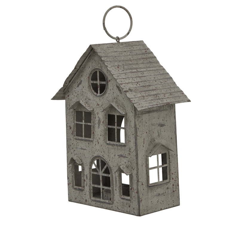 Rustic Metal House Tealight Holder