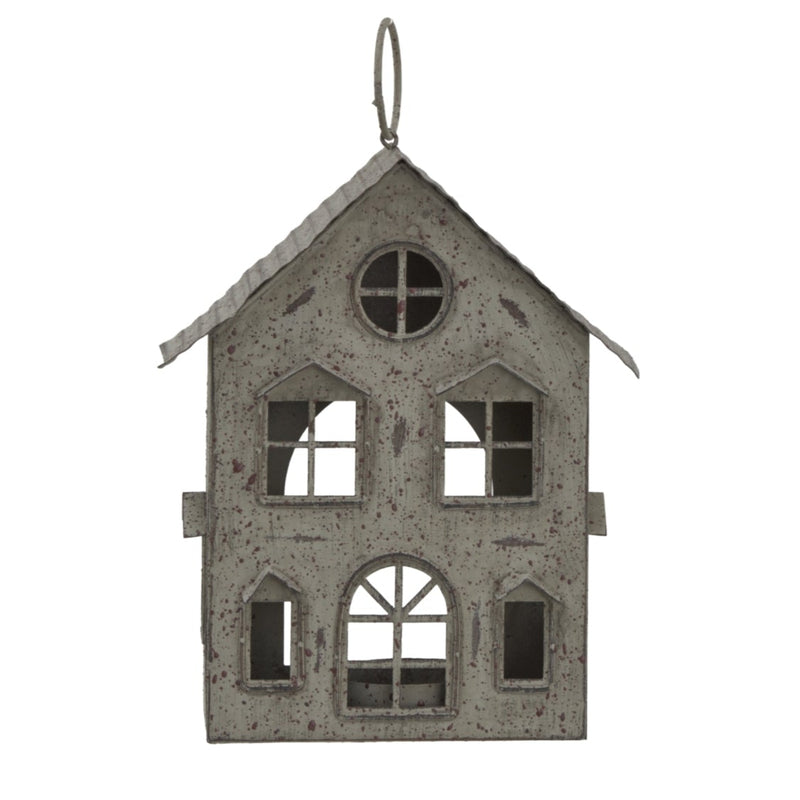 Rustic Metal House Tealight Holder