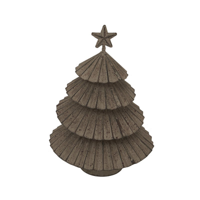 19cm Aged Metal Layered Star Topped Tree Ornament