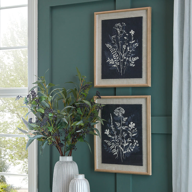 Linen Grove Illustration in Beaded Frame