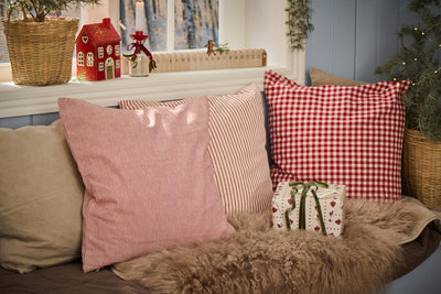 Red Stripe Natural Cushion