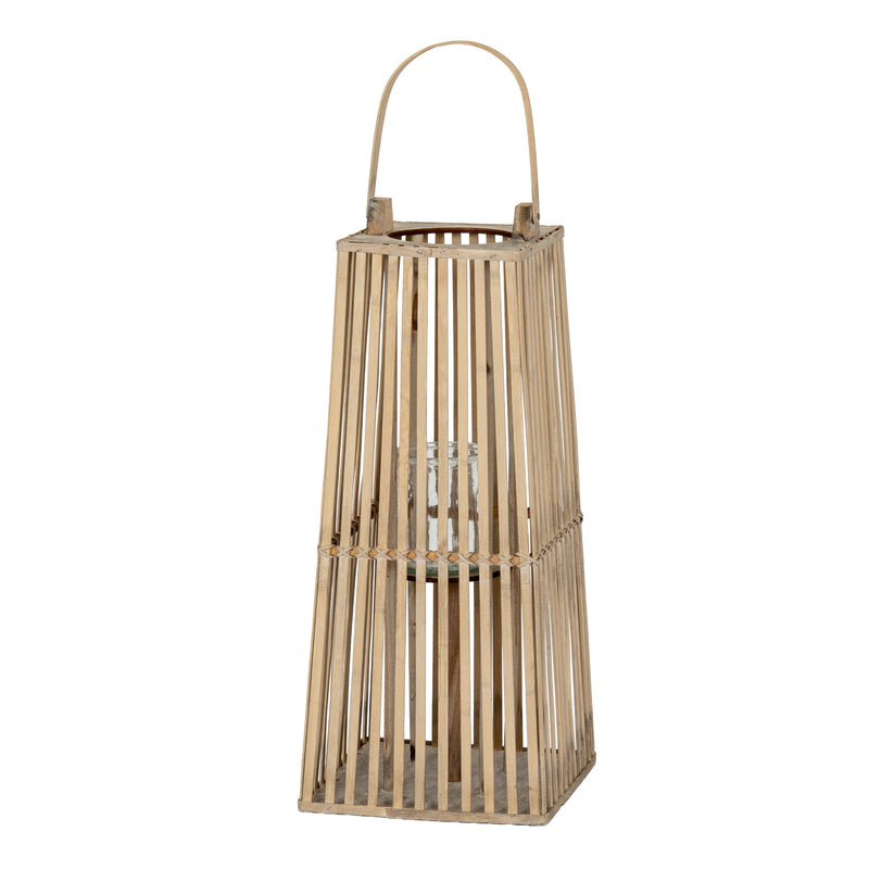Silo Small Wicker Lantern With Glass Holder