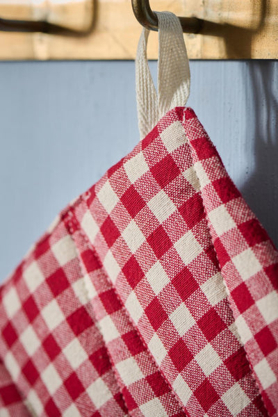 Red Check Pot holder