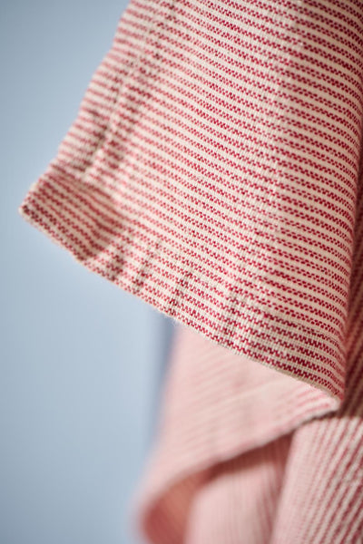 Red/Natural Stripe Tea Towel