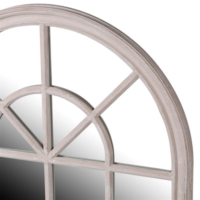 Taupe Arch Window Mirror