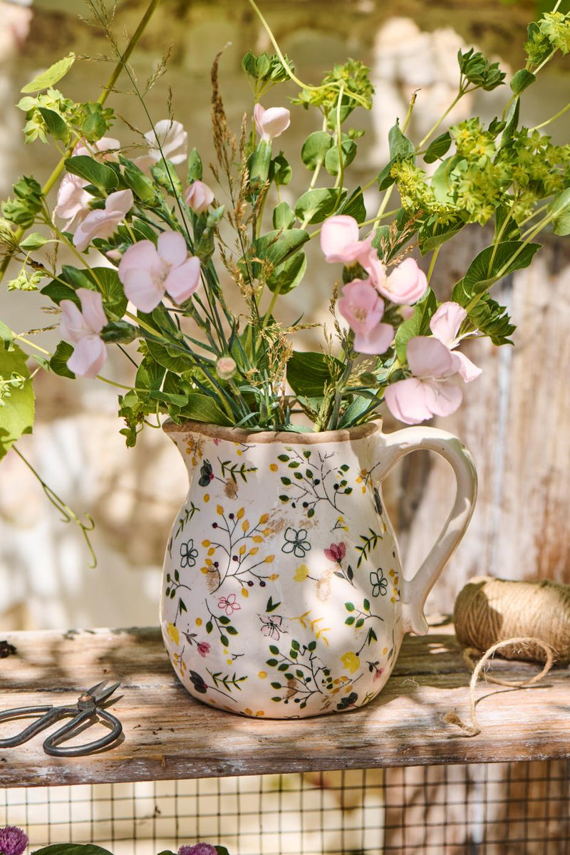 Large Meadow Blossom Vase with Handle