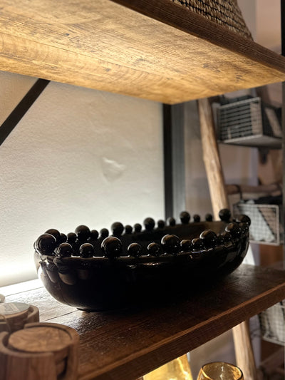 Black Oval Bobble Bowl