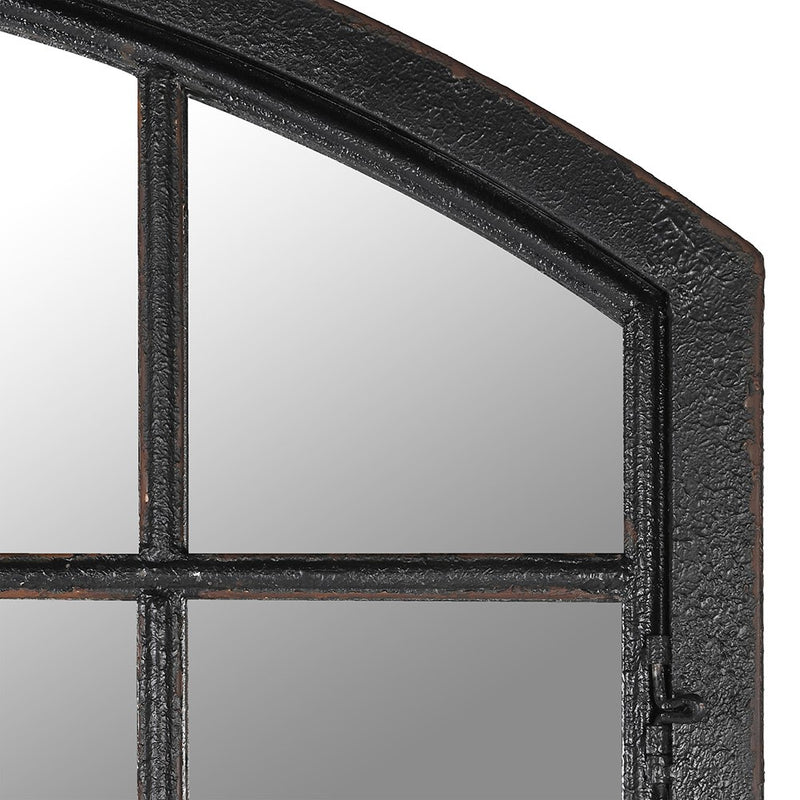 Black Curve Top Window Mirror