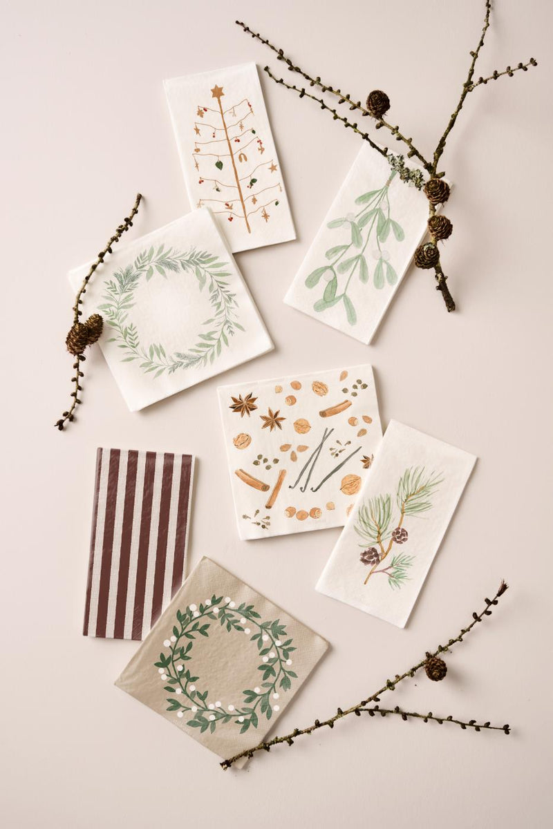 16pc Mistletoe Napkins