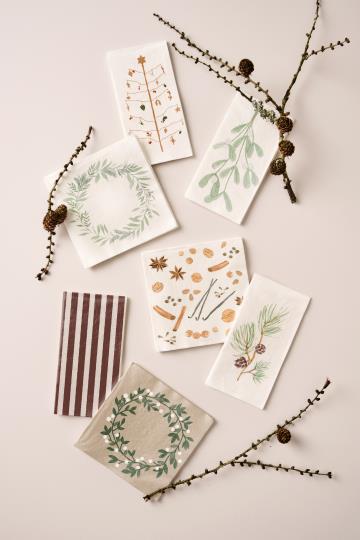 20pc Green Wreath Napkins