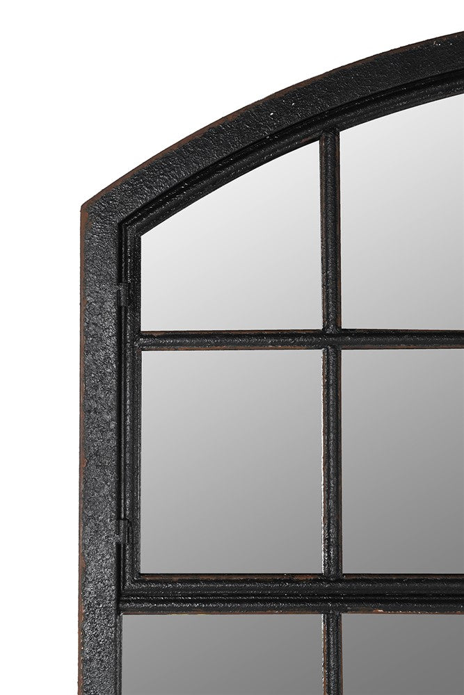 Black Curve Top Window Mirror