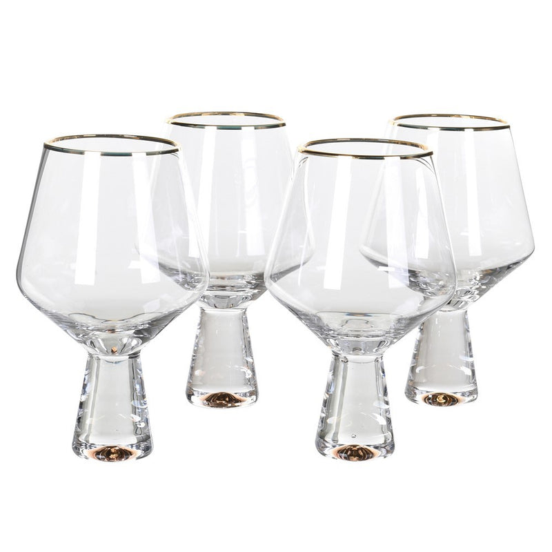 Gold Rim Wine Glass