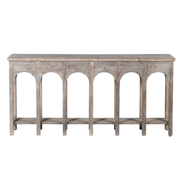 Grey Pine Arched Console Table