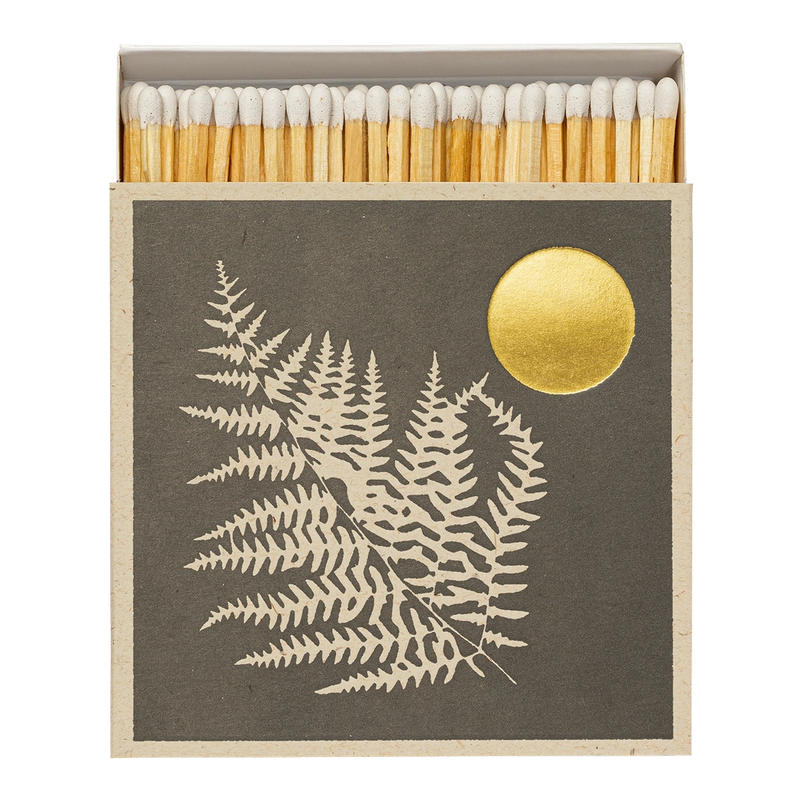 Black Fern Print Luxury Matches