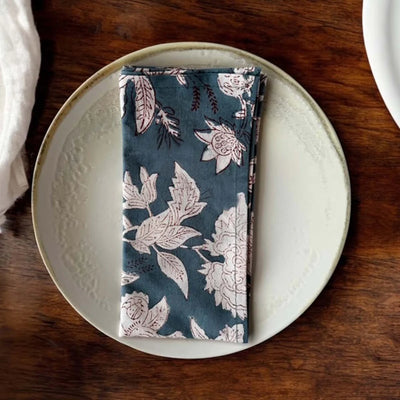 Set of 4 Deep Blue Napkins