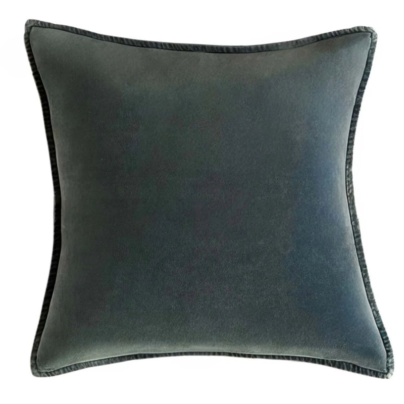Olive Green Velvet Cushion 50x50cm