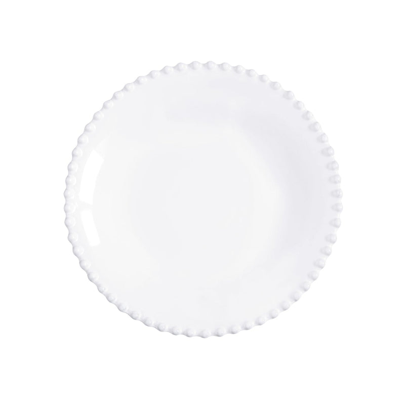 White Beaded Soup Bowl