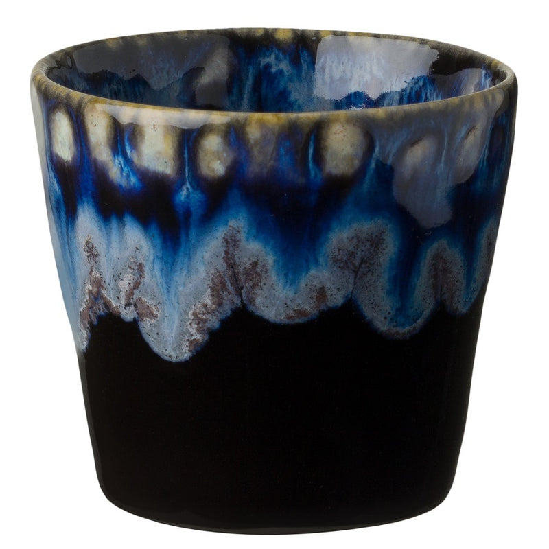 Blue/Black Stoneware Espresso Cup