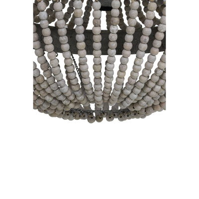 Small White Beaded Hanging Shade