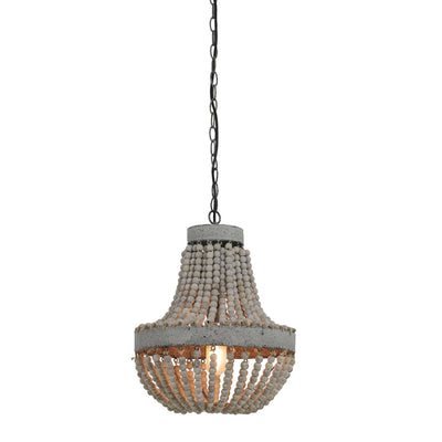 Small White Beaded Hanging Shade