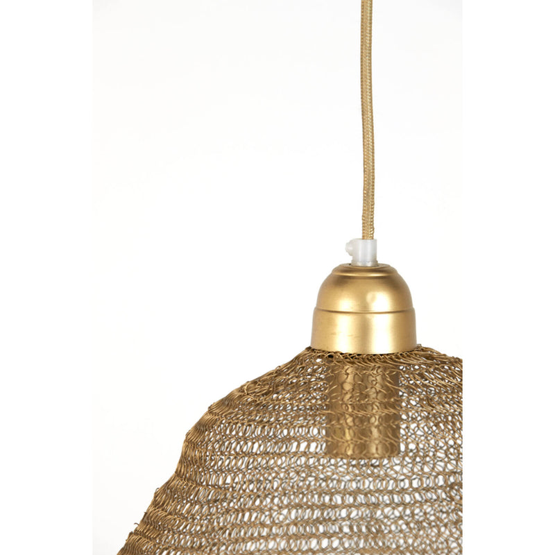 Small Antique Bronze Wire Hanging Shade