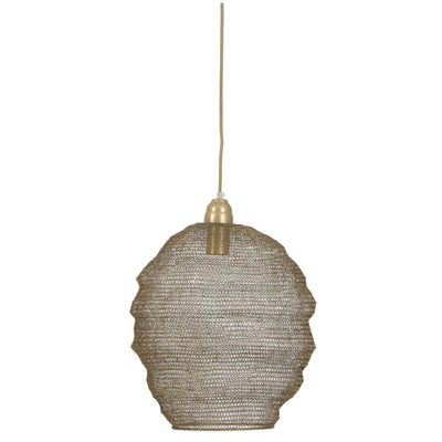 Small Antique Bronze Wire Hanging Shade