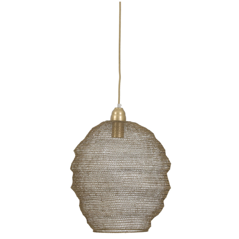 Small Antique Bronze Wire Hanging Shade