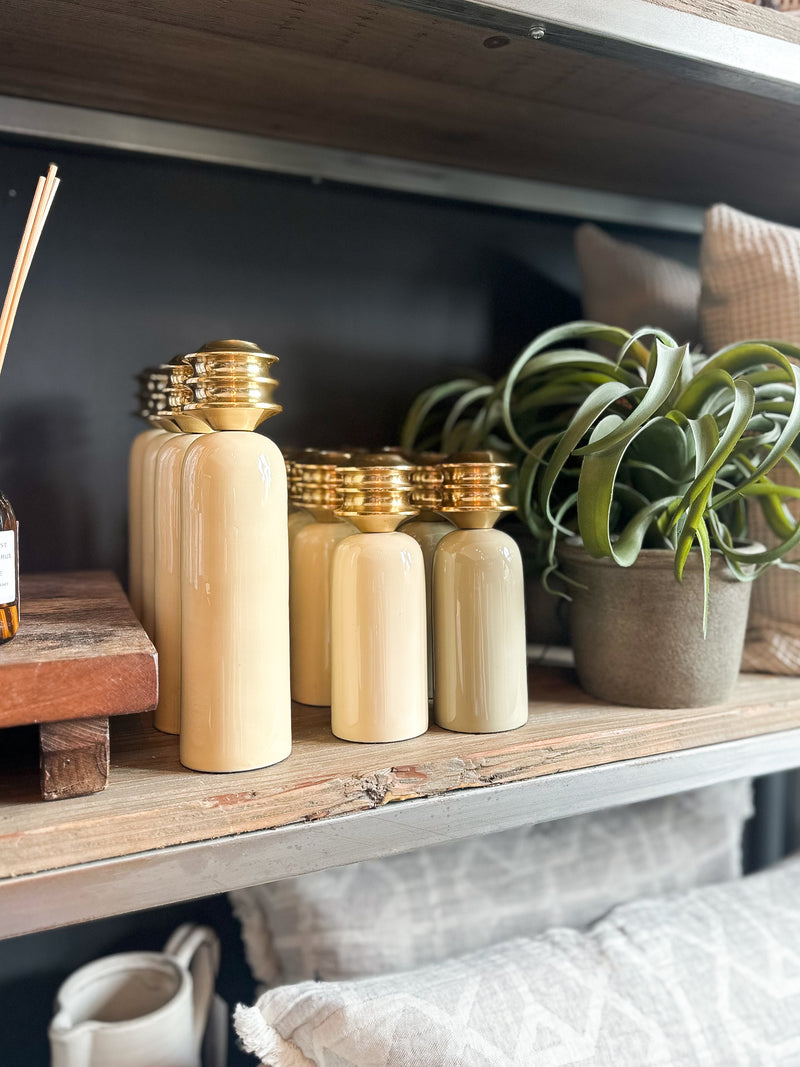 Theya Sand/Gold Candle Stick
