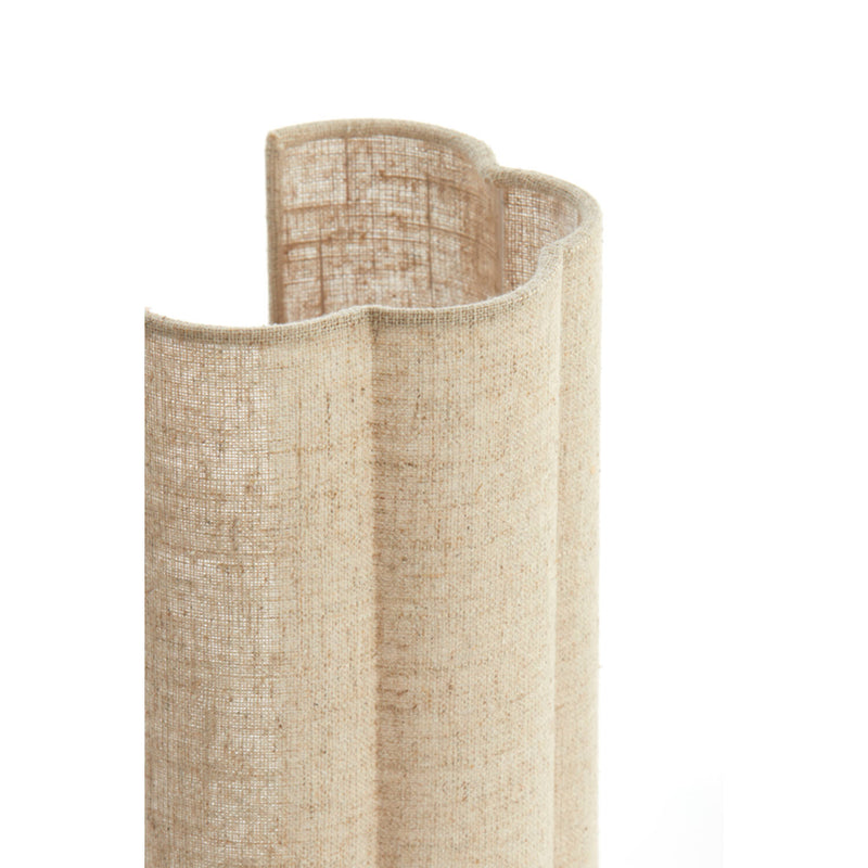 Natural Fabric Scallop Wall Light
