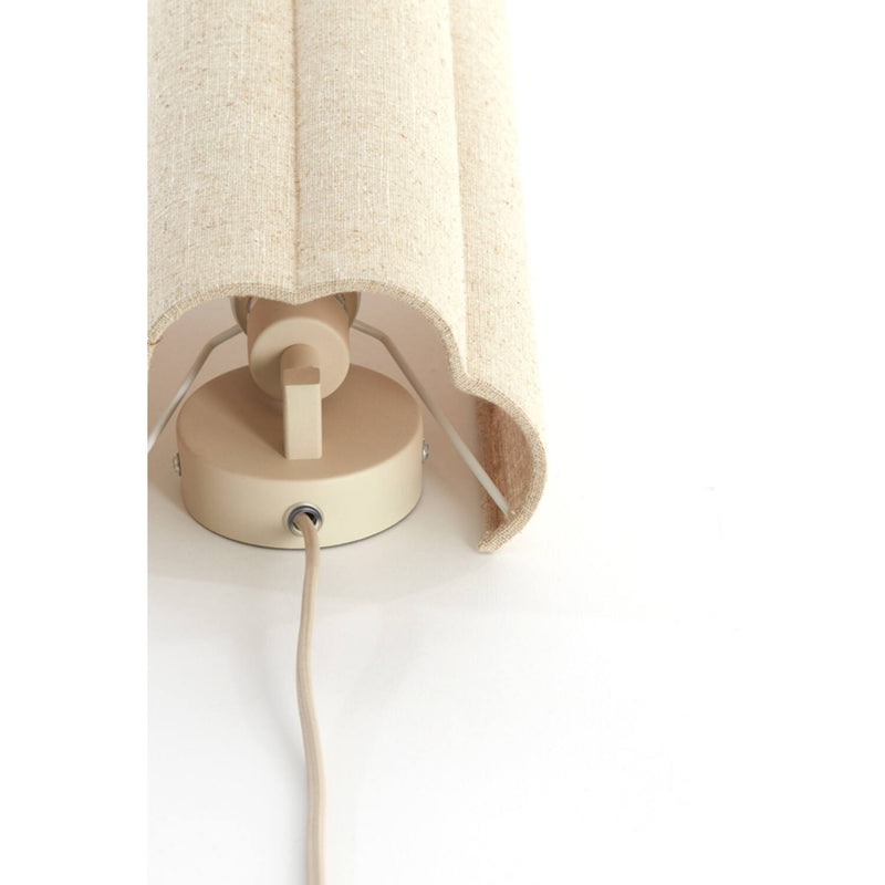 Natural Fabric Scallop Wall Light
