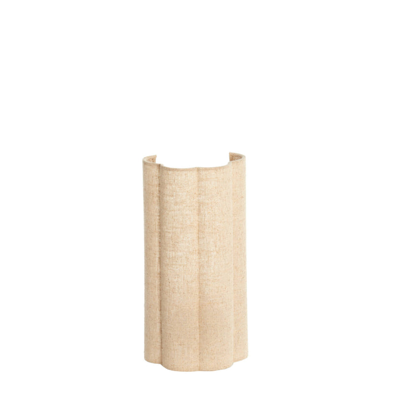 Natural Fabric Scallop Wall Light