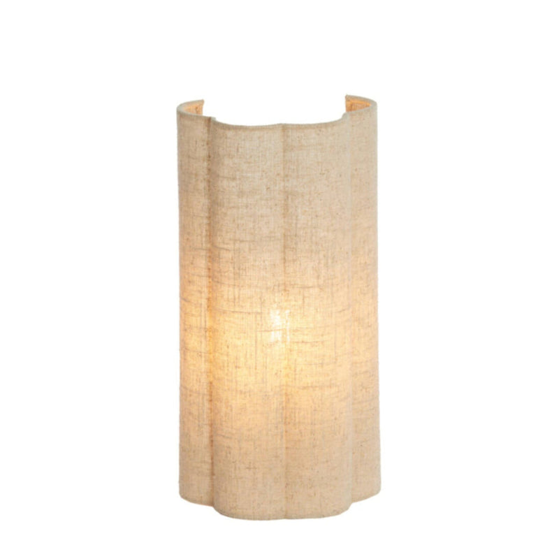 Natural Fabric Scallop Wall Light