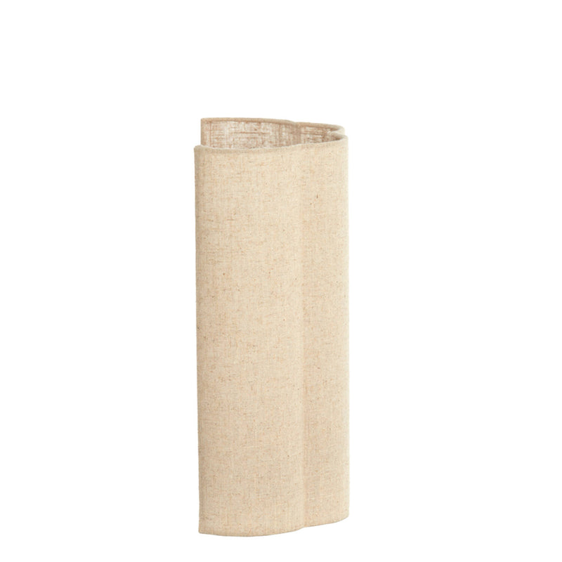 40cm Natural Fabric Scallop Wall Light
