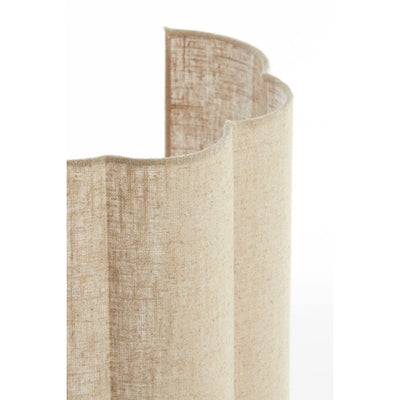 40cm Natural Fabric Scallop Wall Light