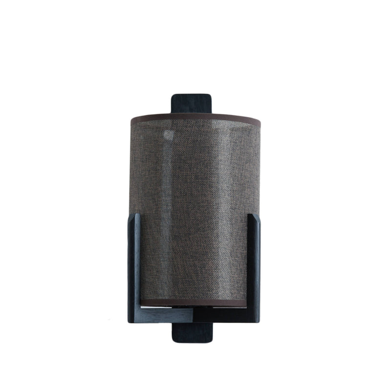 Dark Brown & Linen Wall Lamp