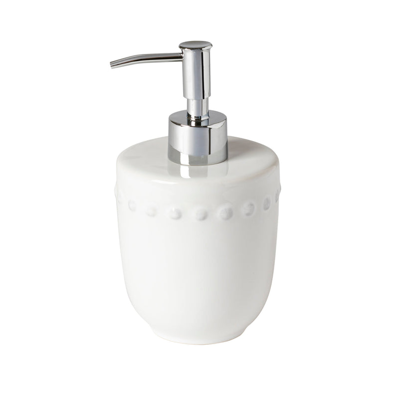 White Beaded Soap Dispenser