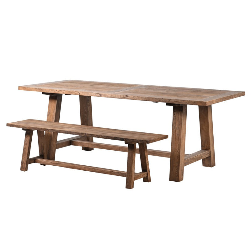 Reclaimed Elm Farmhouse Dining Table