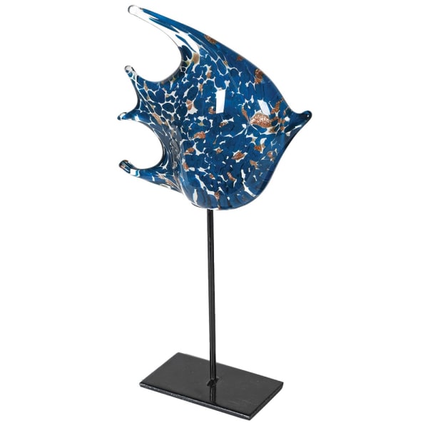Blue Glass Angel Fish Ornament
