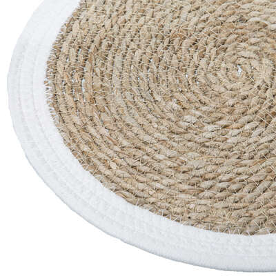 Round Reed/White Placemat