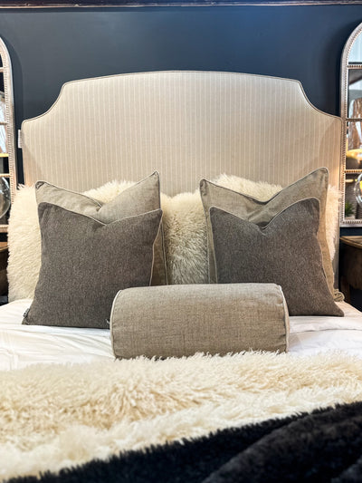 Brushed Oatmeal & Oyster Bolster Cushion