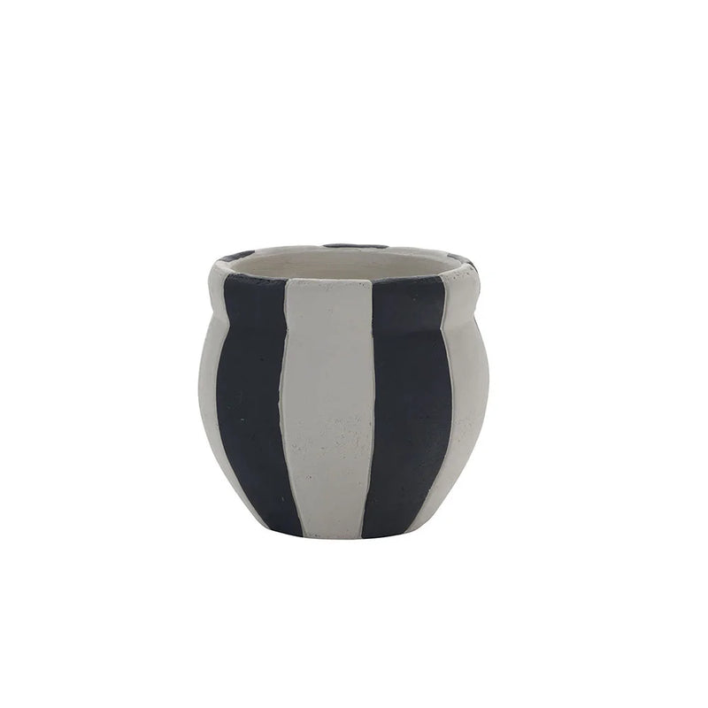 Small Monochrome Stripe Pot
