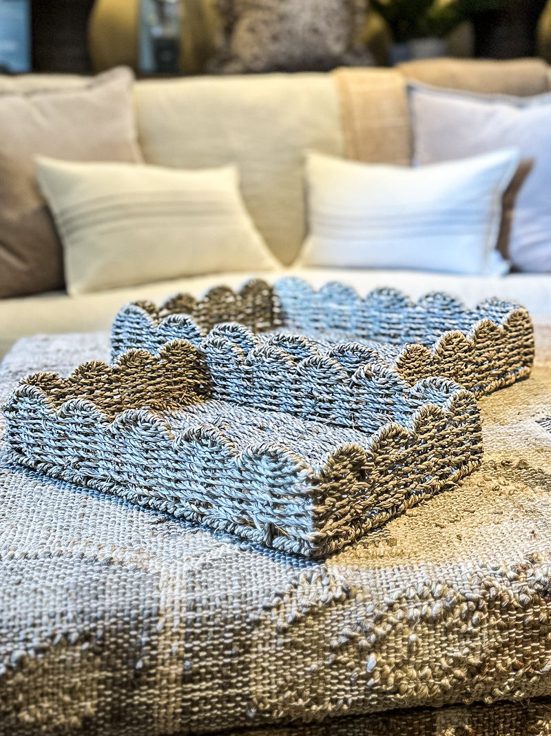 S/2 Scallop Edge Seagrass Trays