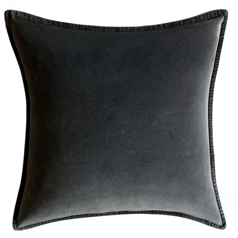 Charcoal Velvet Cushion 50x50cm