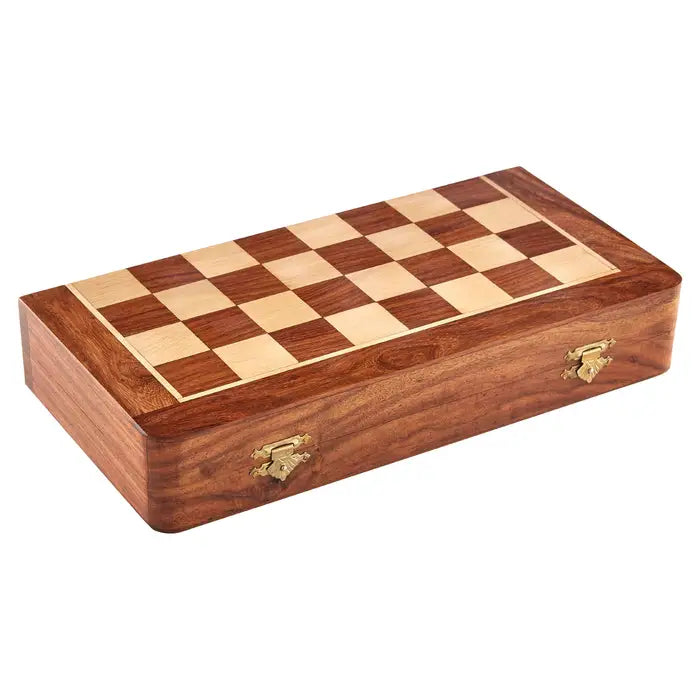 Acacia Wood Magnetic Chess Game